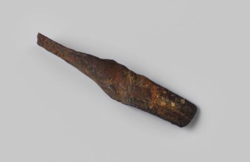 Fragment of twisted copper strip from the wreck of the East Indiaman Hollandia