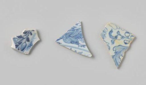 Shards of a plate from the wreck of the East Indiaman Hollandia