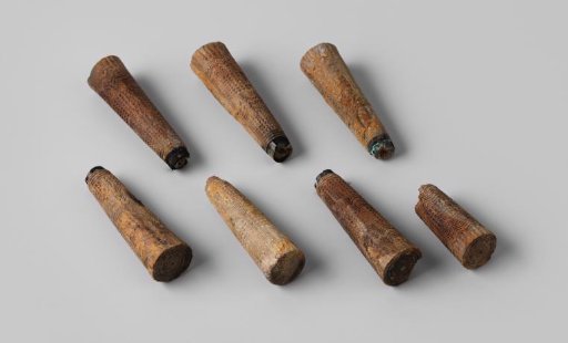 Knife handles and loose copper ring from the wreck of the East Indiaman Hollandia