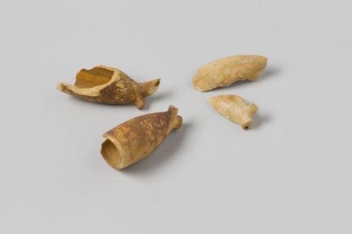 Fragments of pipe bowls from the wreck of the East Indiaman Hollandia