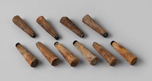 Knife handles and loose copper ring from the wreck of the East Indiaman Hollandia