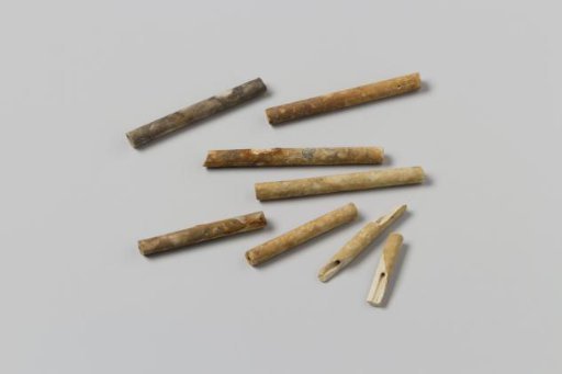 Fragments of a pipe stem from the wreck of the East Indiaman Hollandia