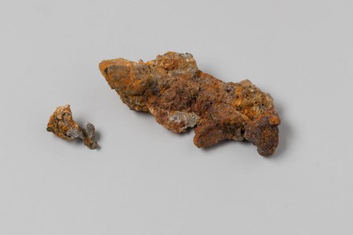 Lead fragments with concretions from the wreck of the East Indiaman Hollandia