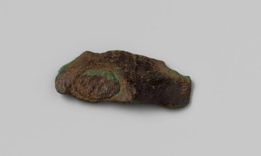 Fragment of copper plate work with rivet from the wreck of the East Indiaman Hollandia