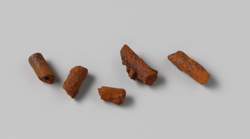 Fragments of a clay pipe stem from the wreck of the East Indiaman Hollandia