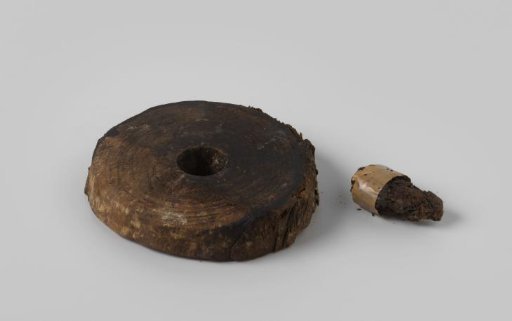 Sheave of a pulley and pin from the wreck of the East Indiaman Hollandia
