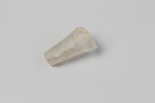 Straight stem fragment of glass from the wreck of the East Indiaman Hollandia