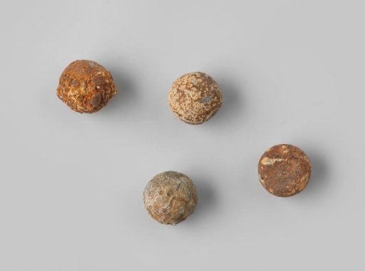 Musket balls from the wreck of the East Indiaman Hollandia