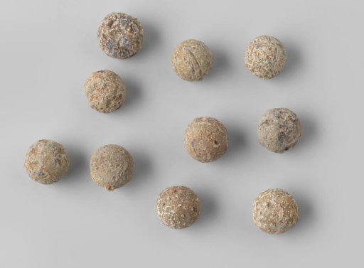 Musket balls from the wreck of the East Indiaman Hollandia
