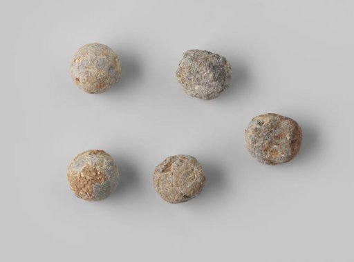 Musket balls from the wreck of the East Indiaman Hollandia