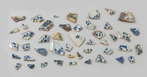 Shards of plates from the wreck of the East Indiaman Hollandia