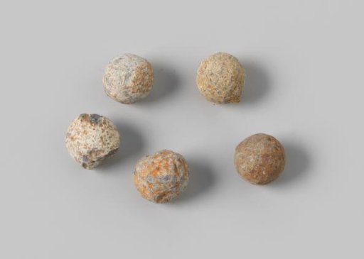 Musket balls from the wreck of the East Indiaman Hollandia