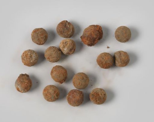 Musket balls from the wreck of the Dutch East Indiaman Hollandia