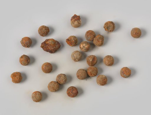 Musket balls from the wreck of the Dutch East Indiaman Hollandia
