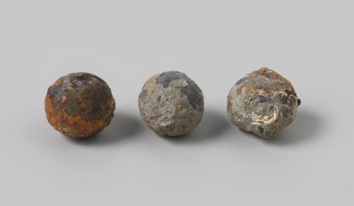 Musket balls from the wreck of the East Indiaman Hollandia