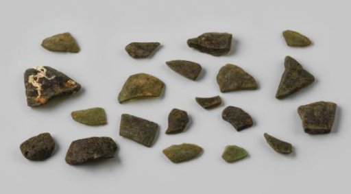 Fragments of wine bottles from the wreck of the East Indiaman Hollandia