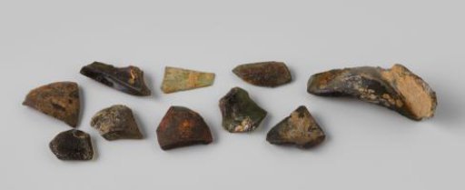 Fragment and sherd of a cellar bottle and shards of wine bottles from the wreck of the East Indiaman Hollandia