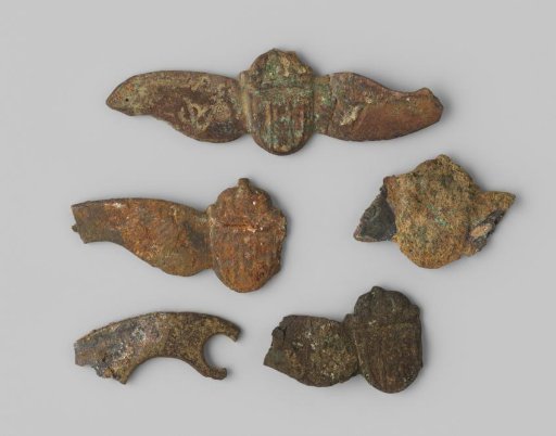 Fragments of screw plates from muskets from the wreck of the East Indiaman Hollandia