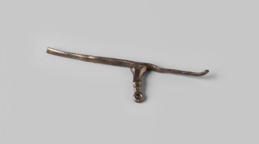 Silver beam of weighing scal from the wreck of the Dutch East India ship Hollandia