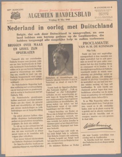 Algemeen Handelsblad, 10 May 1940