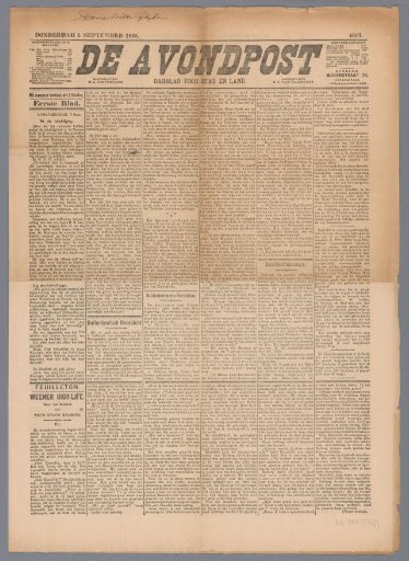 The Evening Post; daily newspaper for town and country