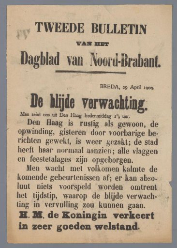 Bulletin of the "Daily Newspaper of North Brabant"