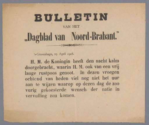 Bulletin of the "Daily Newspaper of North Brabant"