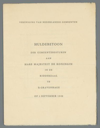 Tribute of the Municipal Councils