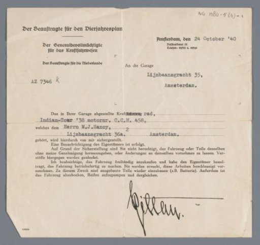 Document with a message to M.J. Sanou