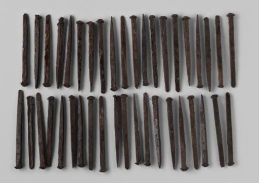 Nails from the wreck of the East Indiaman Hollandia