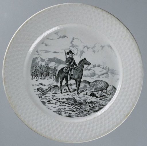 Commemorative plaque Boer War: man on horseback