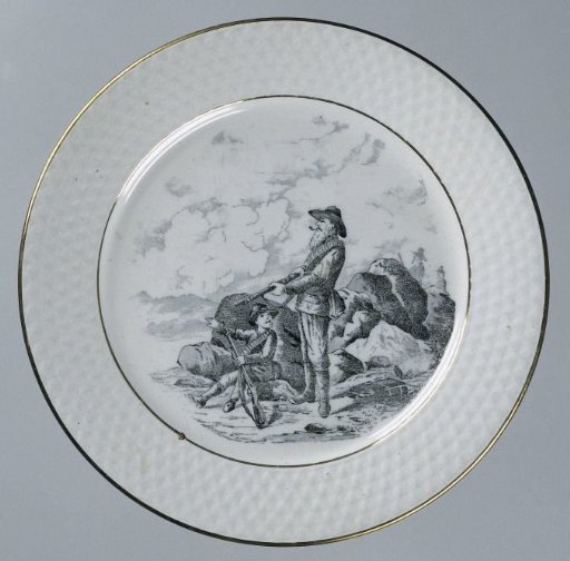 Memorial plaque Boer War: two men