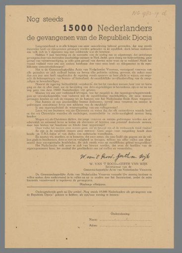 Still 15,000 Dutchmen prisoners of the Republic of Djocja