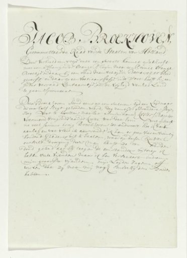 Satirical verse on the portrait of Jacob Broekhoven