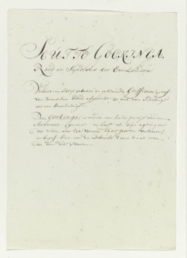 Satirical verses on the portrait of Schutto Gockinga