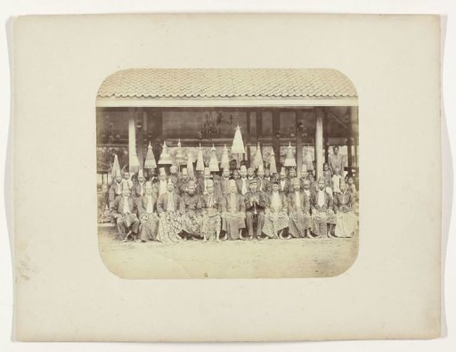 Javanese Chiefs with Court Dignitaries of the Court of Djokja