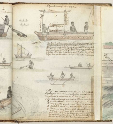 Tunas, fishing boats in the bay of Galle