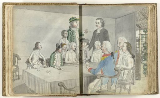 European card game in Ceylon