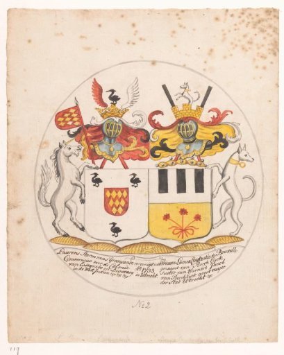 Design (2) for a coat of arms of alliance