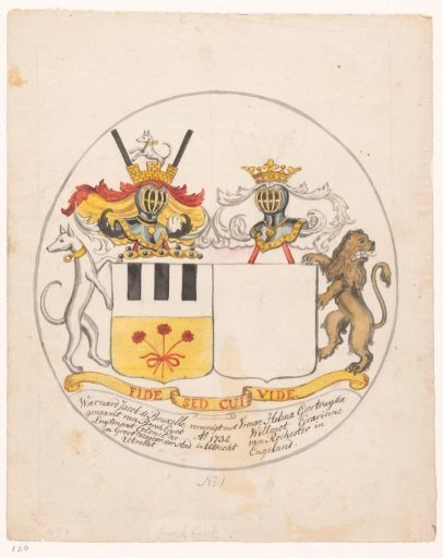 Design (1) for a coat of arms of alliance