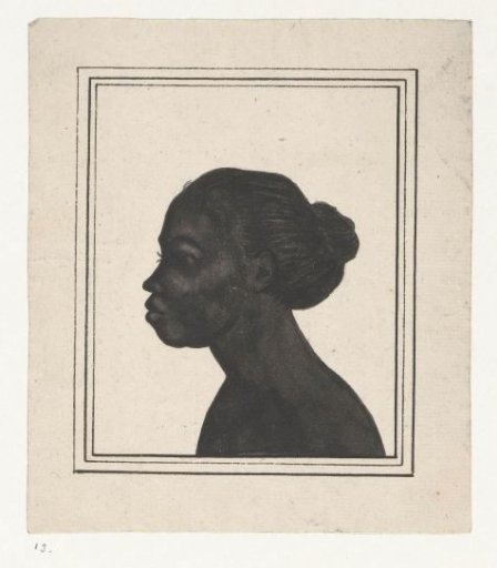 Silhouette portrait of Flora