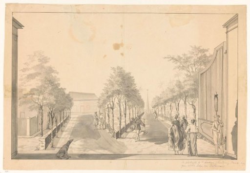 Garden and driveway of a country house near Tandjong Priok