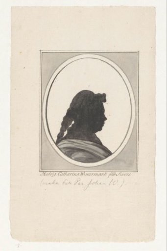 Silhouette portrait of Hedwig Catharina Wimermark