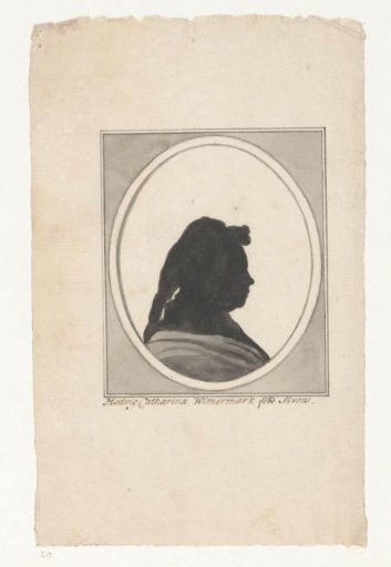 Silhouette portrait of Hedwig Catharina Wimermark
