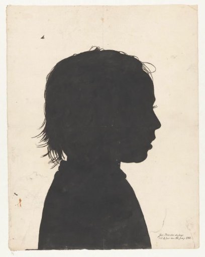 Silhouette portrait of Jan Brandes junior