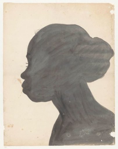 Silhouette portrait of Flora
