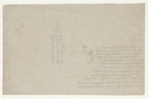 Perspective study of the Doetinchem church tower
