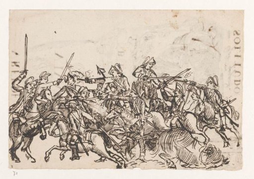 Cavalry skirmish / Allegory on the English War