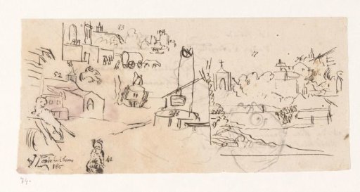 Town or village view