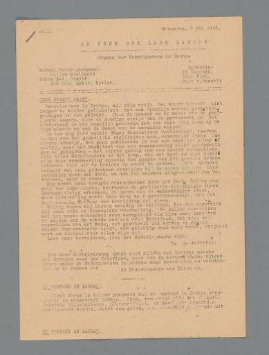 The Voice of the Low Countries, no. 1, 2 May 1945